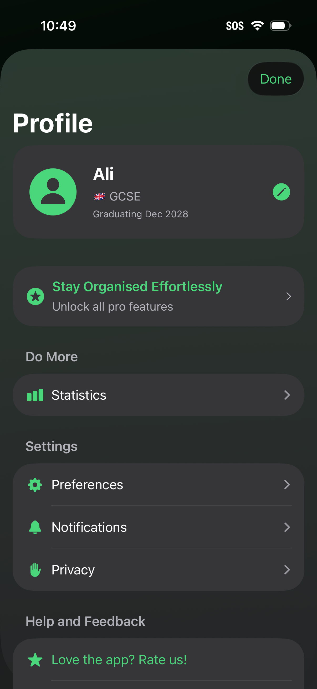 acadex profile screenshot